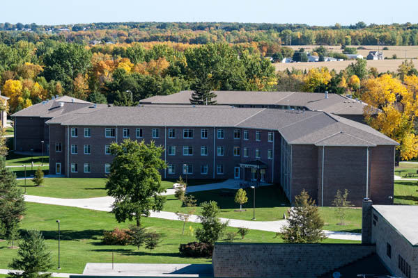 Keith Pamperin Hall private room apartment aerial view