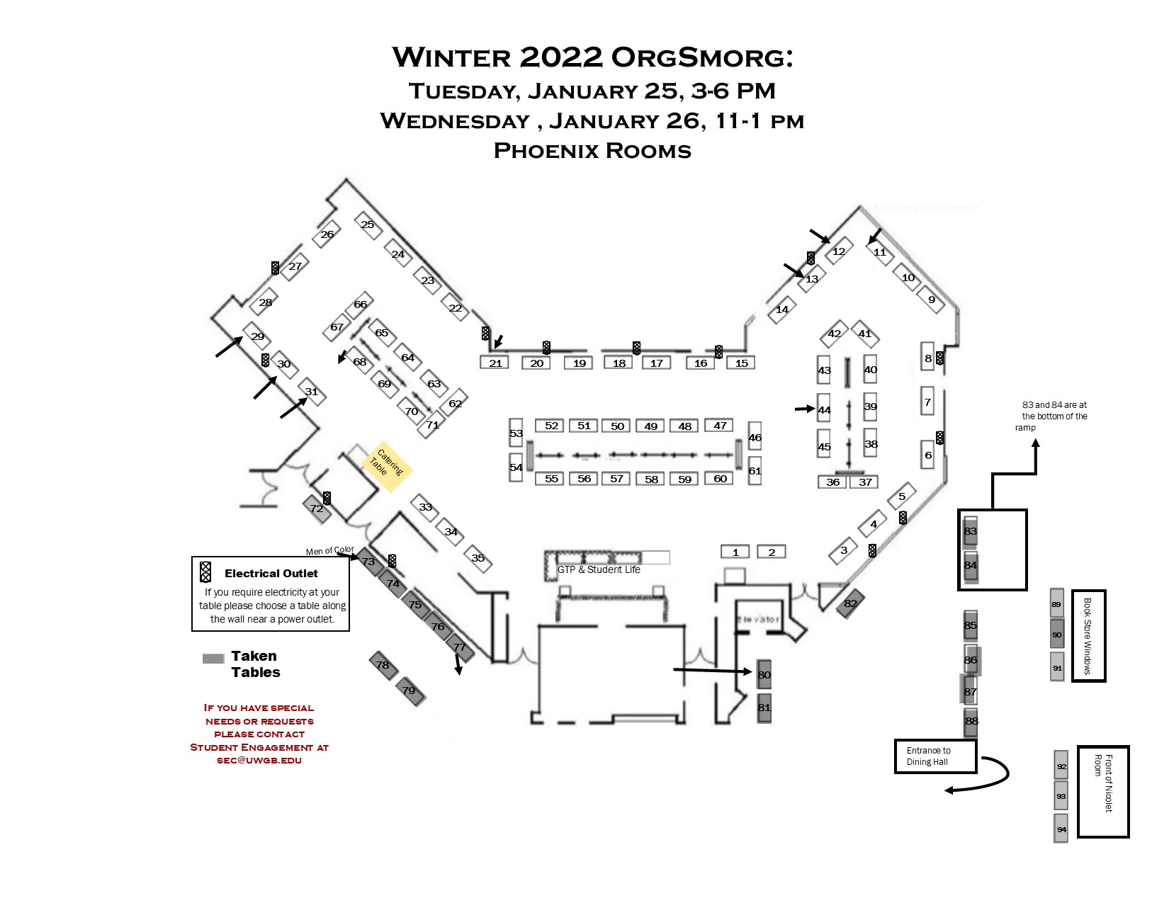 Uw Time Schedule Winter 2022 Orgsmorg Table Registration - Forms - Student Organizations - Uw-Green Bay