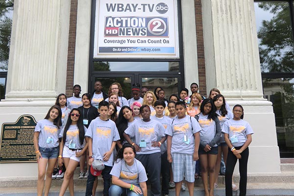 UWGB Upward Bound field trip to WBAY-TV station