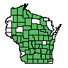 Saxifraga pensylvanica WI distribution map