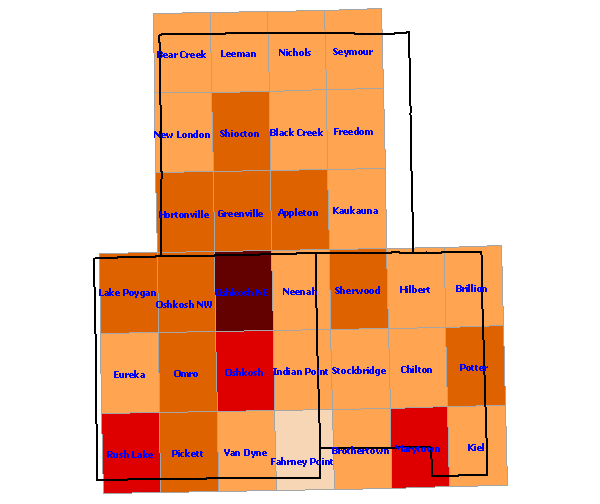 Confirmed Species Region 17 Map