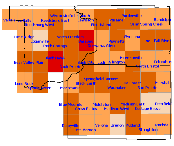 Confirmed Species Region 22 Map