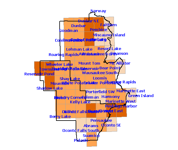 Confirmed Species Region 5 Map