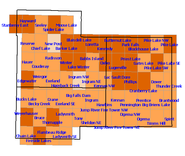 Confirmed Species Region 7 Map