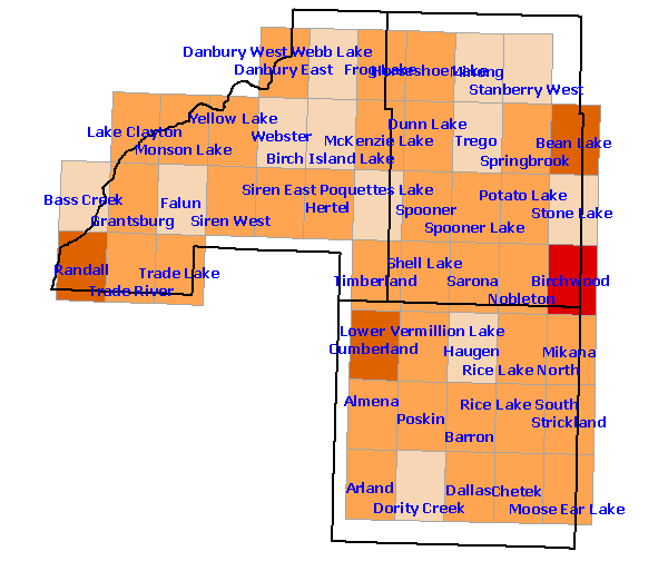 Confirmed Species Region 8 Map