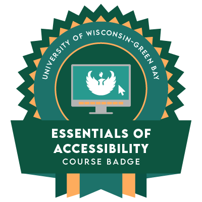 Essentials of Accessibility Course Badge