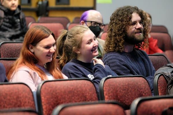 Students in theater seating