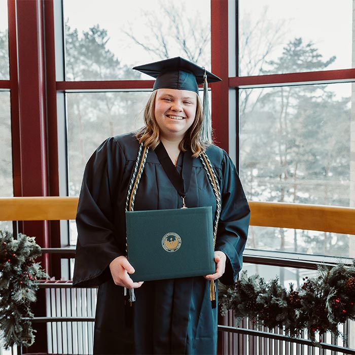 Whitney Wasmuth, UWGB Math Major at Graduation