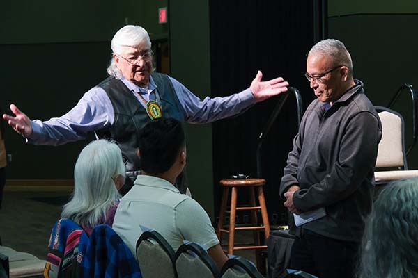 people talking during First Nations Celebration