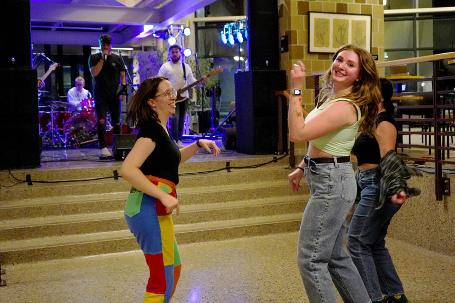 Two students dance at GB Nites