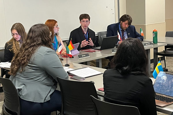 Students participate in debate