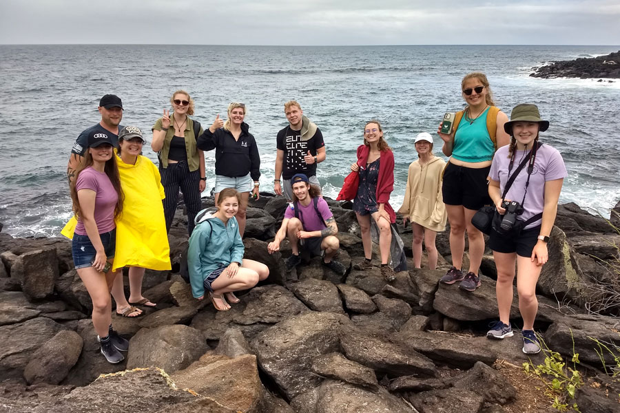 UWGB students visiting the Galapagos Islands (2024)