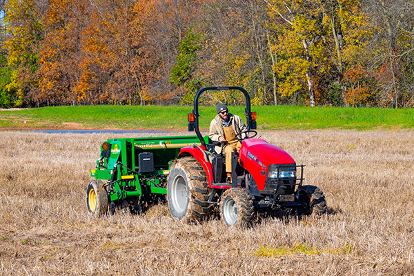 Tractor Planting in Wequiock Creek Natural Area