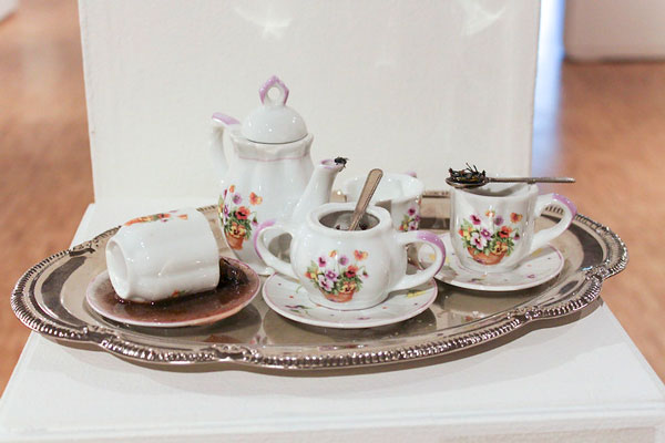 Tea party on display