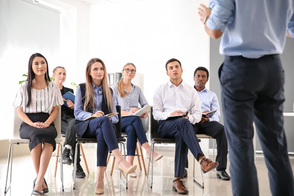 Instructor speaking to class