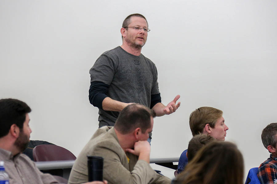 Student talking in class