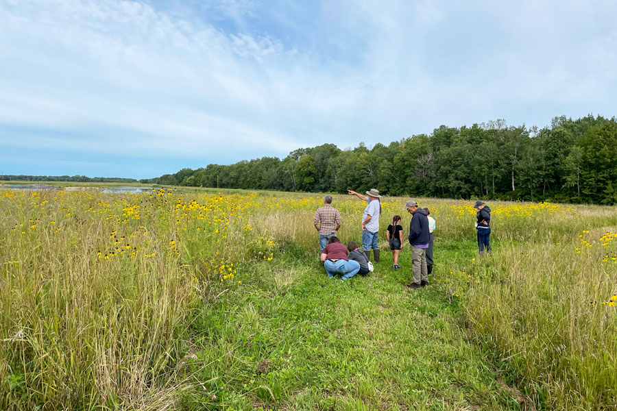 Group exploring Oneida Land