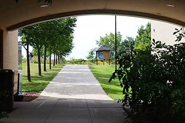 Path view from inside the gateway