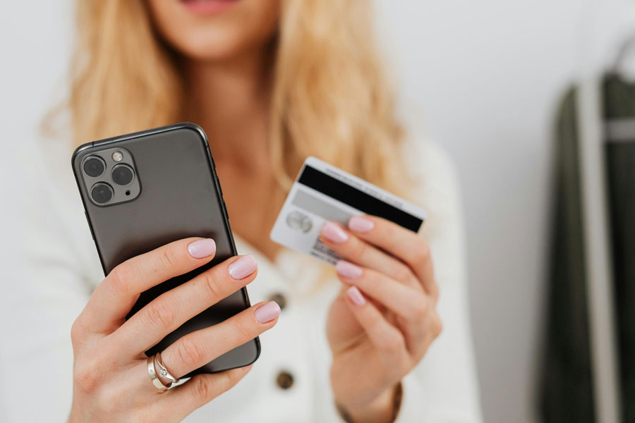 Personal holding phone and debit card