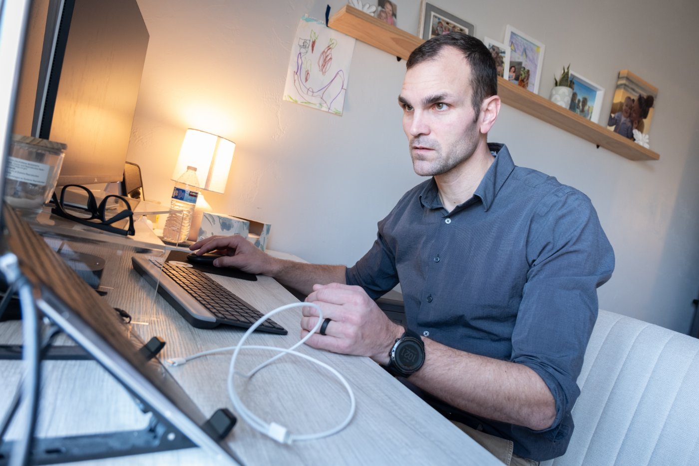 Man working on computer