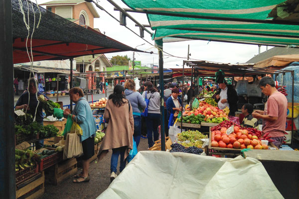 Outdoor food market