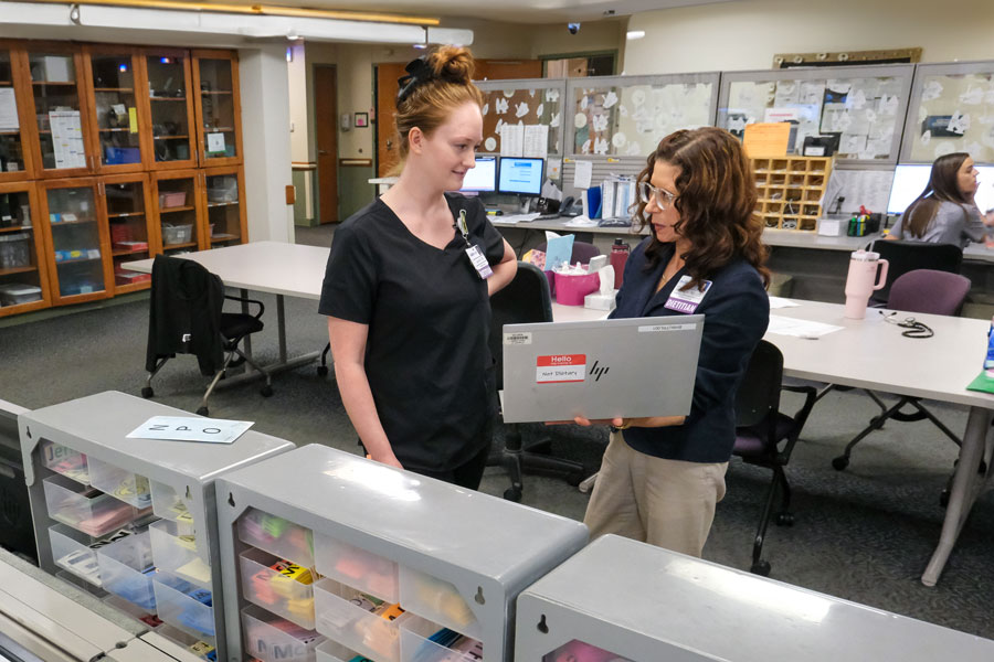 Graduate student at bellin clinic during practicum