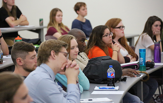 Students in a lecture room