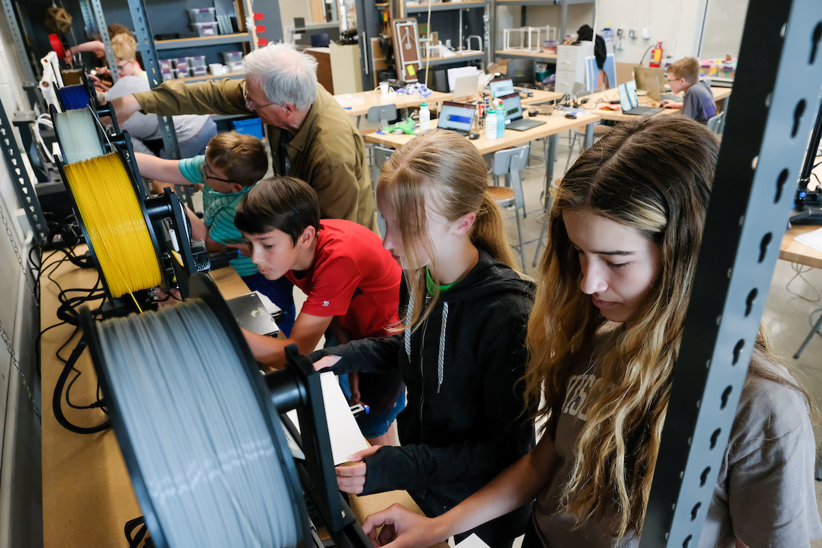 Design Tech Campers Working on a Project