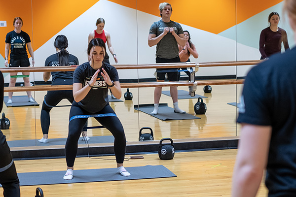 Butts & guts class working on lower body and core strenght