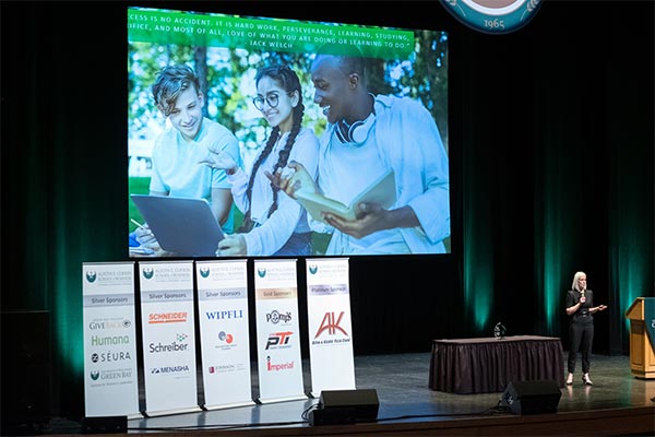 Business keynote in the Weidner Center