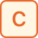 Orange C Icon.