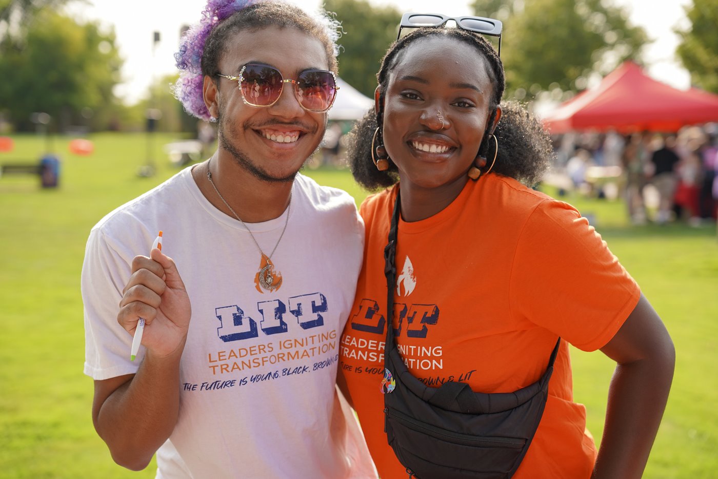 Two students from LIT pose for a photo together