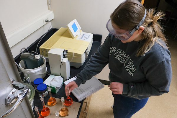 Chemistry student in lab