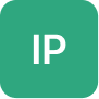 Green IP Icon.