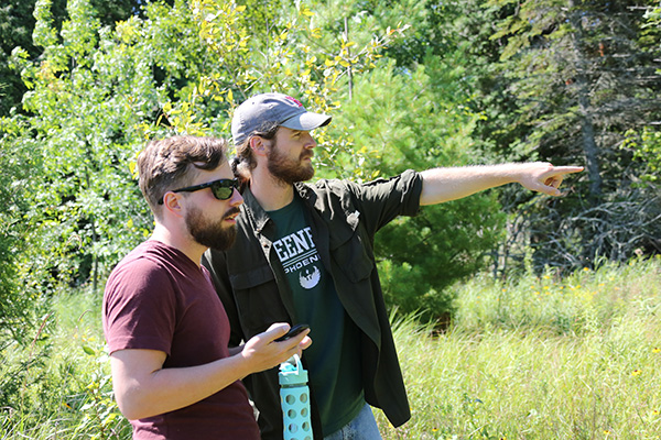 Research students at Toft Point