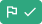 Green Flag Checkmark Icon.