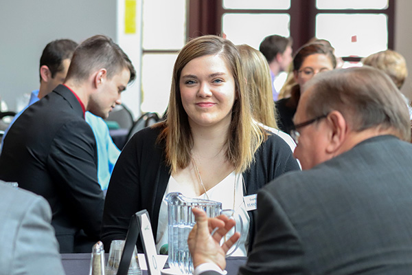 Students and mentors at the Accounting Luncheon