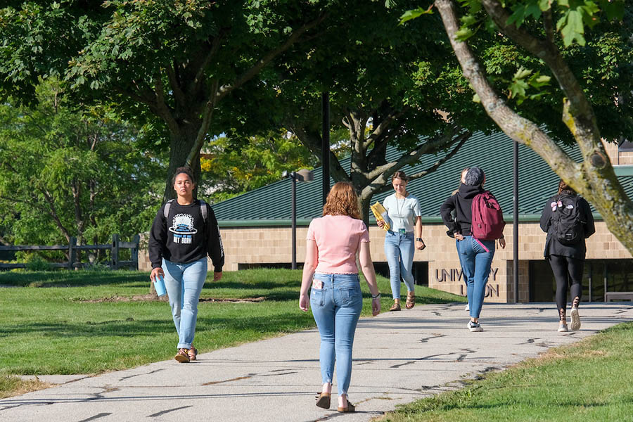 Students walking to class