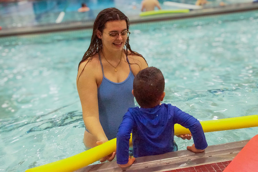 Private swim lesson at UWGB