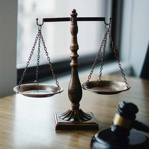 Scales and a gavel